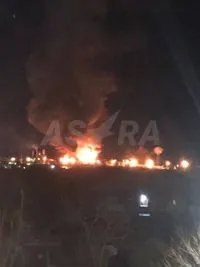 Drone attack on oil refinery in Novoshakhtynsk: video of fire appears