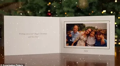 Prince William and Kate publish touching Christmas card with children