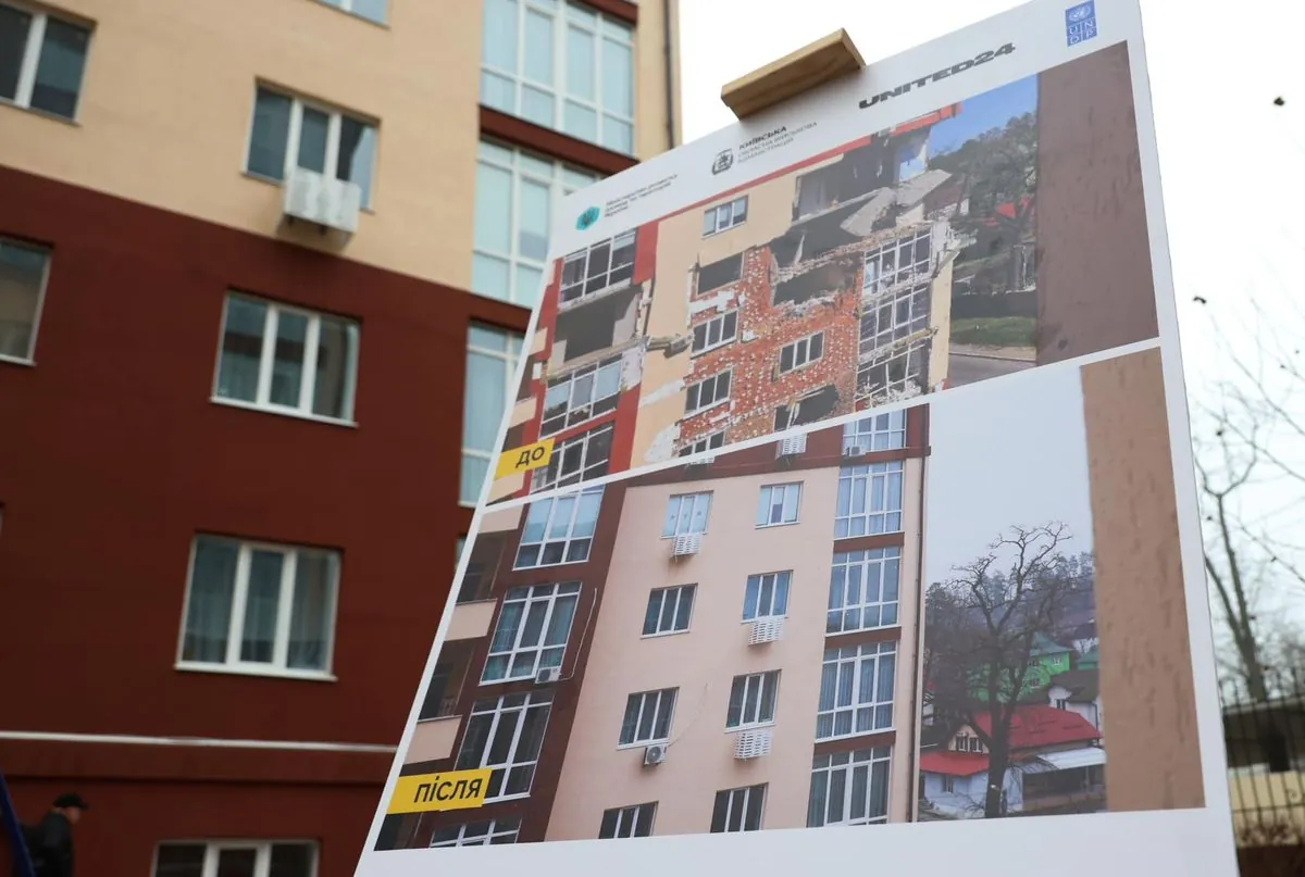 Apartment buildings damaged by Russians during the invasion have been restored in Irpin