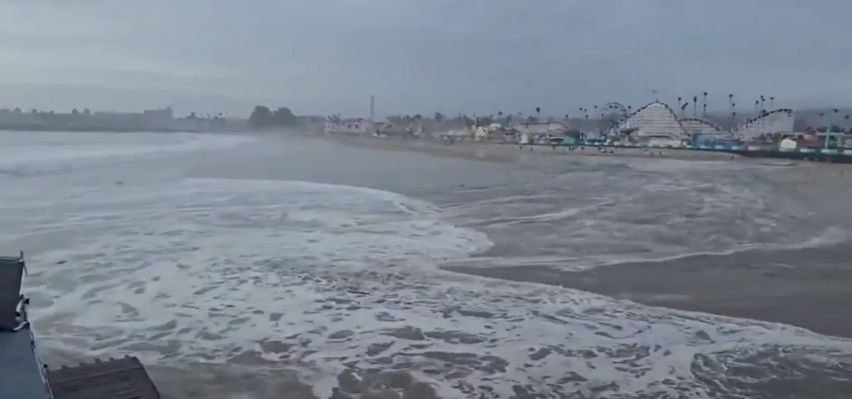 Powerful storm hits California's central coast: one fatality