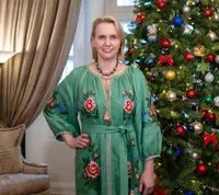 U.S. Ambassador Brink in an embroidered dress made a special holiday greeting to Ukrainians