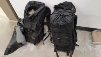 Backpacks with cocaine worth 1.1 million dollars found on the border of the United States and Canada