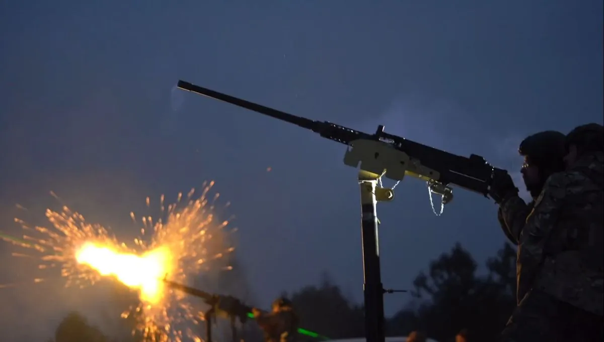 Военные показали работу по вражеским дронам в ночь 1 января