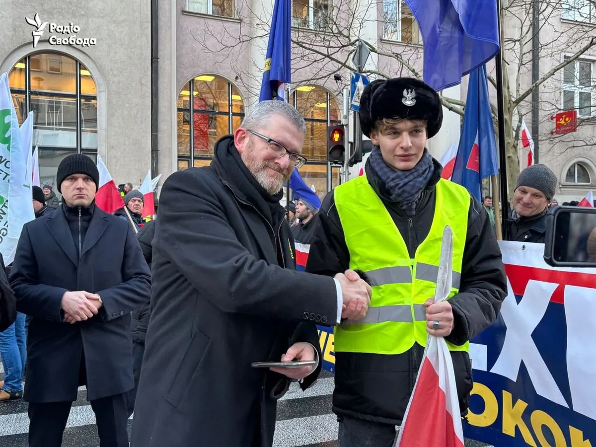 One of the leaders of anti-Ukrainian party spotted at farmers' protest in Poland