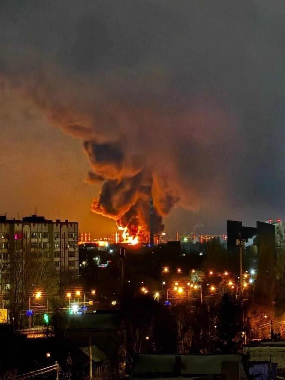 A powerful explosion and fire were recorded at a strategic facility in engels russia