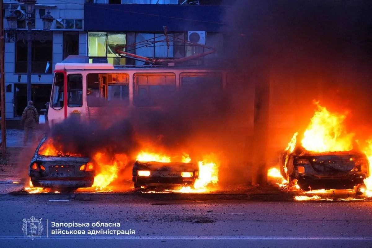 A large-scale Russian attack on Zaporizhzhia: 30 injured taken to hospitals