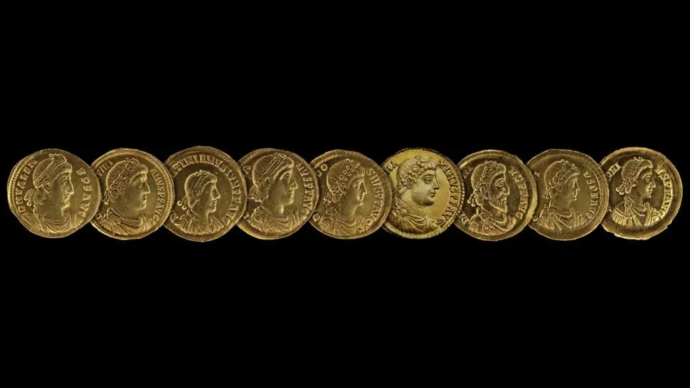 Archaeologists find gold coins depicting an illegal emperor of the Roman Empire Archaeologists find gold coins depicting an illegal emperor of the Roman Empire
