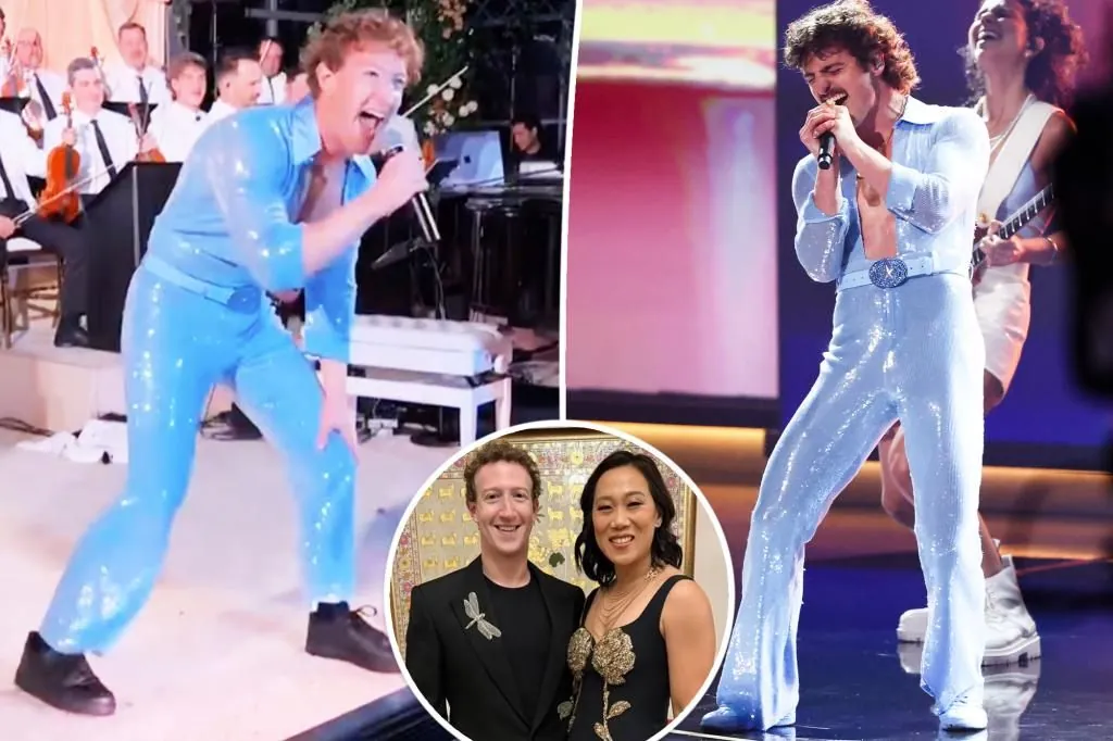 Zuckerberg in a sparkling Grammy-2025 jumpsuit surprises his wife on her anniversary Zuckerberg in a sparkling Grammy-2025 jumpsuit surprises his wife on her anniversary