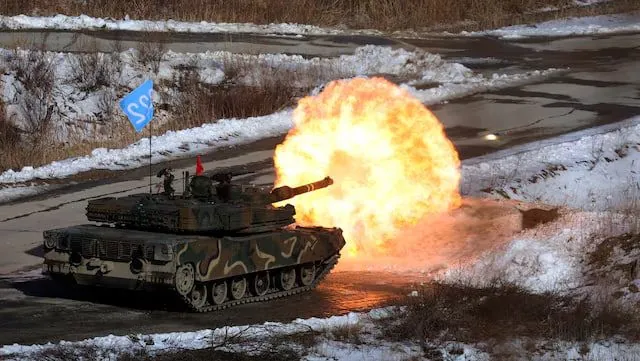 A shell fell on a residential area in South Korea during military exercises A shell fell on a residential area in South Korea during military exercises