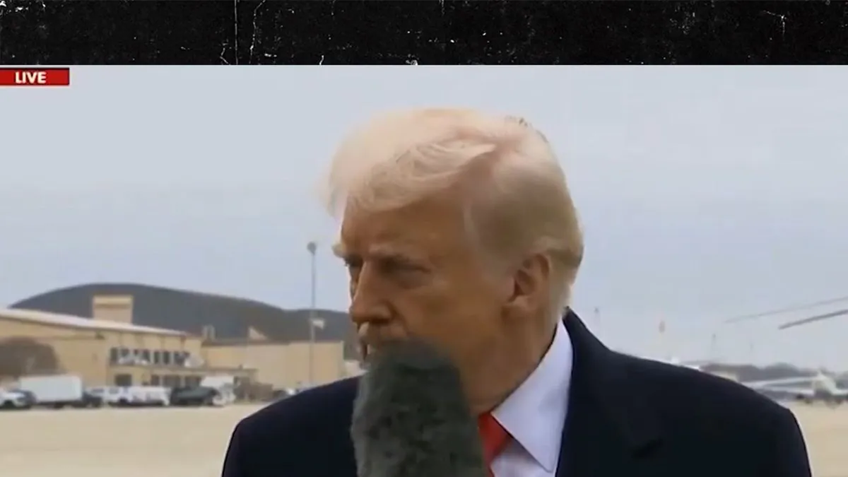 Trump was hit in the face with a microphone