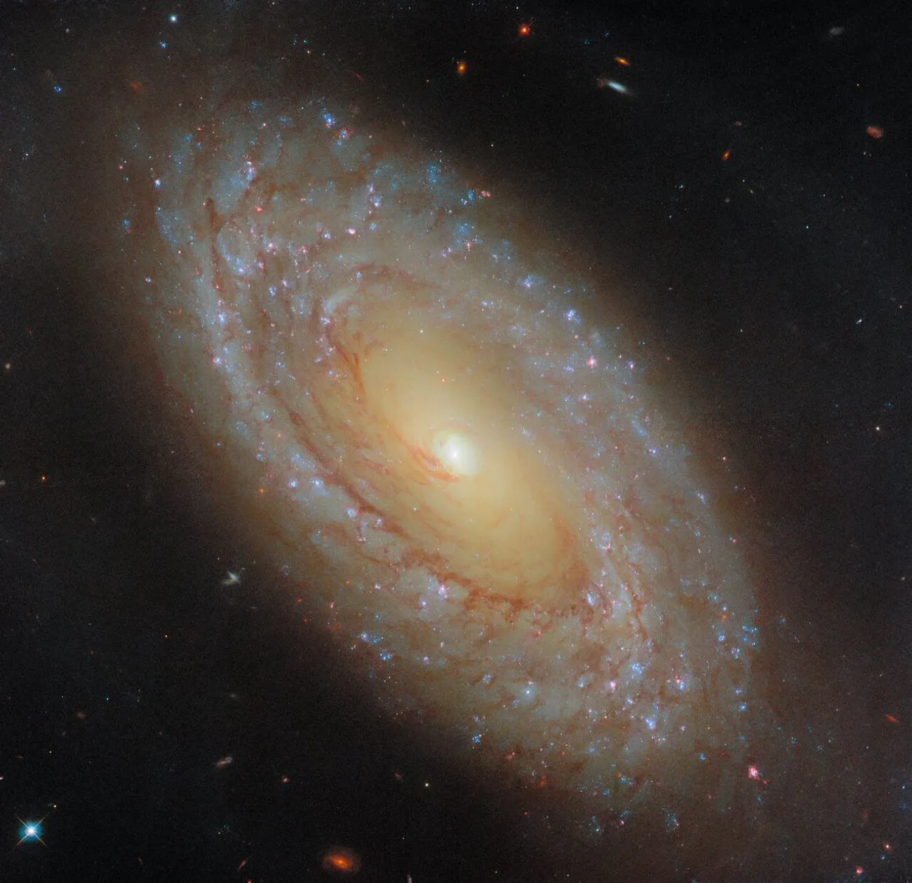 Incredible sight: the Hubble Space Telescope took pictures of a spiral galaxy