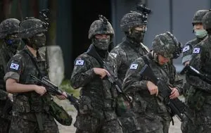 South Korea said a group of North Korean soldiers tried to force the border between the countries