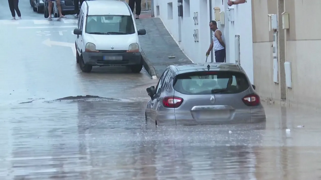Major flooding occurred on the island of Lanzarote due to heavy rains Major flooding occurred on the island of Lanzarote due to heavy rains