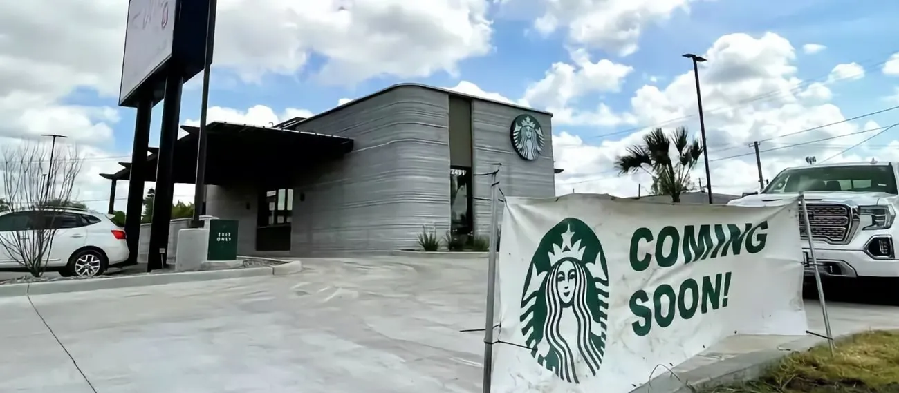 В Южном Техасе откроется первый "Starbucks", напечатанный на 3D-принтере В Южном Техасе откроется первый "Starbucks", напечатанный на 3D-принтере