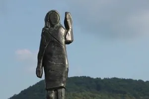 In Melania Trump's homeland, in the Slovenian town of Sevnica, her bronze statue has mysteriously disappeared