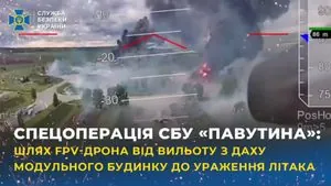 СБУ показала уникальное видео удара FPV-дрона по Ту-22М3 на аэродроме "Белая"